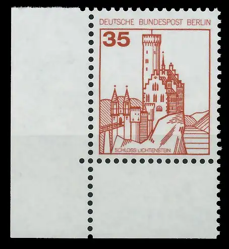 BERLIN DS BURGEN U. SCHLÖSSER Nr 673 postfrisch ECKE-UL S931FFA