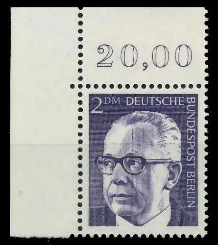 BERLIN DS HEINEM Nr 370 postfrisch ECKE-OLI 8E852E