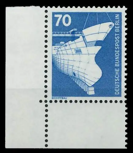 BERLIN DS INDUSTRIE U. TECHNIK Nr 500 postfrisch ECKE-U 8E8726