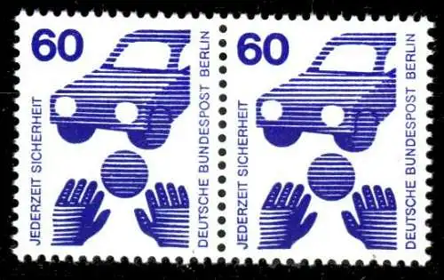 BERLIN DS UNFALLV Nr 409 postfrisch WAAGR PAAR S93B056