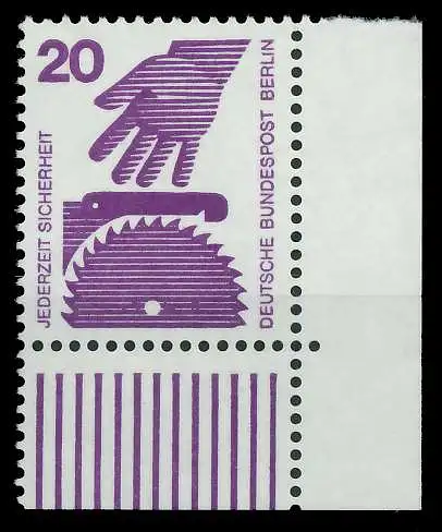 BERLIN DS UNFALLV Nr 404 postfrisch ECKE-URE 8ED35E