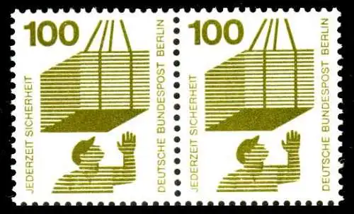 BERLIN DS UNFALLV Nr 410 postfrisch WAAGR PAAR S93B0E6