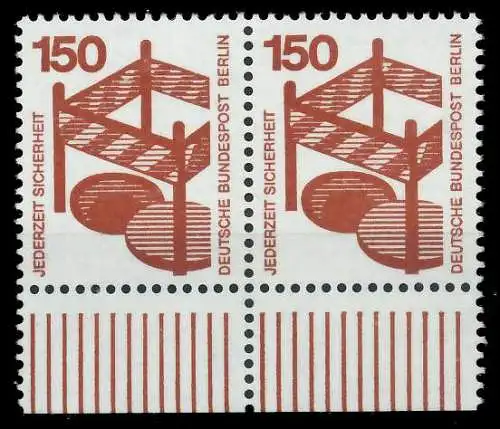 BERLIN DS UNFALLV Nr 411 postfrisch WAAGR PAAR URA 8ED392