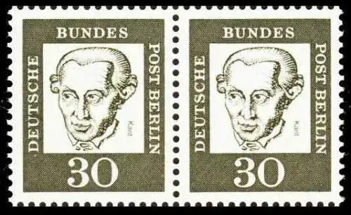 BERLIN DS BED. DEUT. Nr 206 postfrisch WAAGR PAAR S93B17E