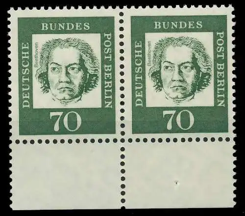 BERLIN DS BED. DEUT. Nr 210 postfrisch WAAGR PAAR URA 8ED40E