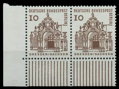 BERLIN DS D-BAUW. 1 Nr 242 postfrisch WAAGR PAAR ECKE-U 8ED5BE