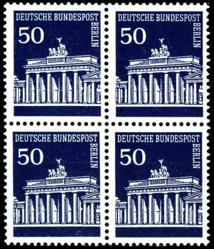 BERLIN DS BRAND. TOR Nr 289 postfrisch VIERERBLOCK S93F31A