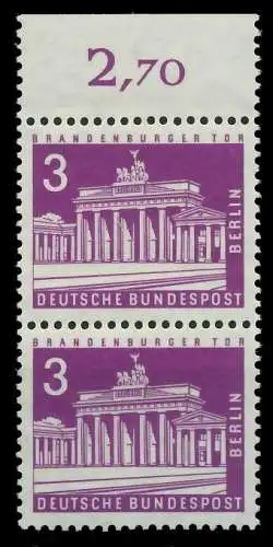 BERLIN DS BAUTEN 2 Nr 231 postfrisch SENKR PAAR ORA 8ED692