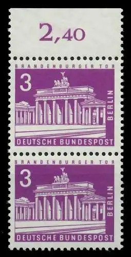 BERLIN DS BAUTEN 2 Nr 231 postfrisch SENKR PAAR ORA 8ED696