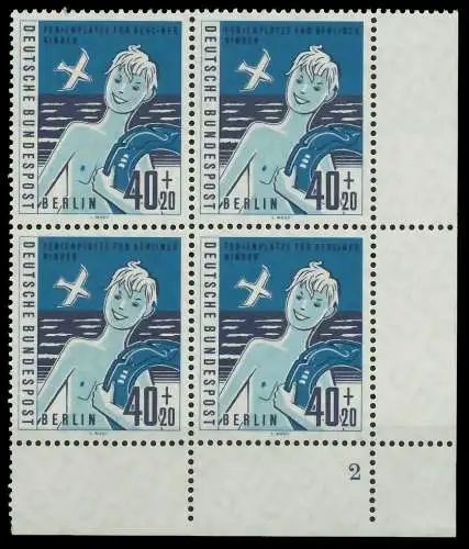 BERLIN 1960 Nr 196 postfrisch VIERERBLOCK FORMNUMMER 2 8ED7D2