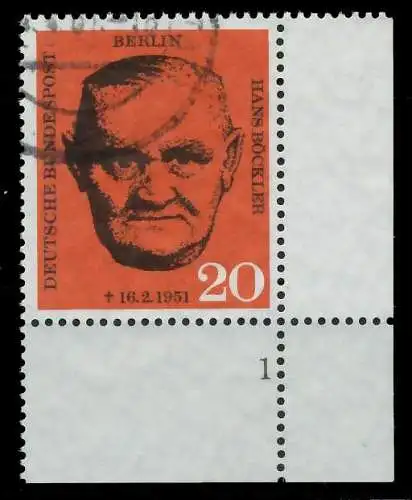 BERLIN 1961 Nr 197 gestempelt FORMNUMMER 1 8ED7E2