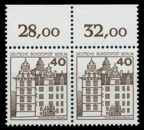 BERLIN DS BURGEN U. SCHLÖSSER Nr 614 postfrisch WAAGR P 8F11AE