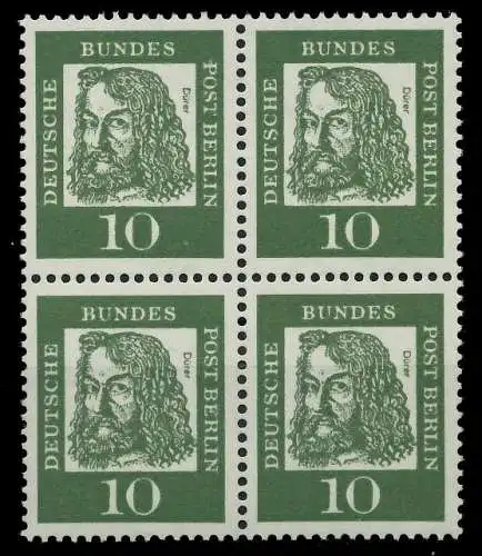 BERLIN DS BED. DEUT. Nr 202 postfrisch VIERERBLOCK 8F14B2