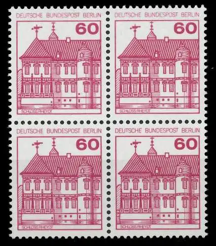 BERLIN DS BURGEN U. SCHLÖSSER Nr 611A postfrisch VIERER 8F14DE