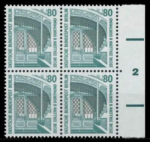 BERLIN DS SEHENSWÜRDIGKEITEN Nr 796 postfrisch VIERERBL 8F1666