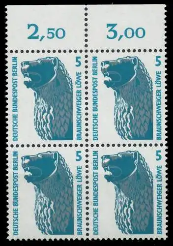 BERLIN DS SEHENSWÜRDIGKEITEN Nr 863 postfrisch VIERERBL 8F1862