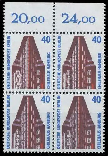BERLIN DS SEHENSWÜRDIGKEITEN Nr 816 postfrisch VIERERBL 8F8FE2