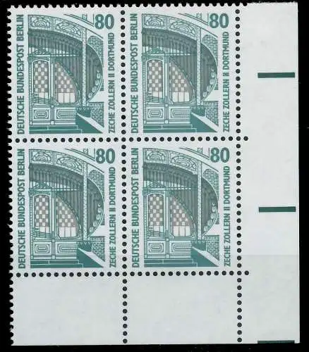 BERLIN DS SEHENSWÜRDIGKEITEN Nr 796 postfrisch VIERERBL 8F9082