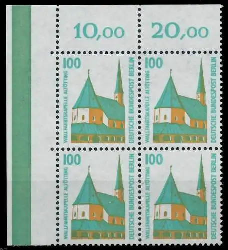 BERLIN DS SEHENSWÜRDIGKEITEN Nr 834 postfrisch VIERERBL 8F90BE
