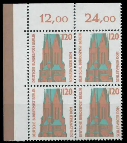 BERLIN DS SEHENSWÜRDIGKEITEN Nr 815 postfrisch VIERERBL 8F9102