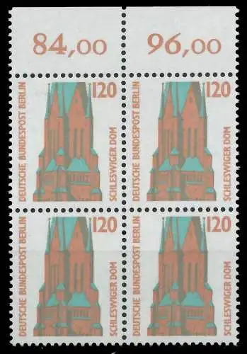 BERLIN DS SEHENSWÜRDIGKEITEN Nr 815 postfrisch VIERERBL 8F9106