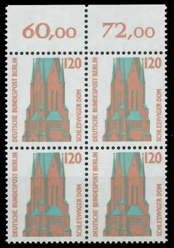 BERLIN DS SEHENSWÜRDIGKEITEN Nr 815 postfrisch VIERERBL 8F9116