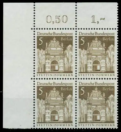 BERLIN DS D-BAUW. 2 Nr 270 postfrisch VIERERBLOCK ECKE- 8F92A2