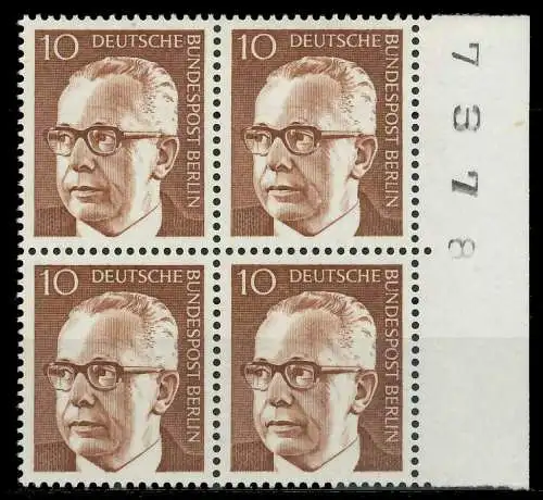 BERLIN DS HEINEMANN Nr 361 postfrisch VIERERBLOCK SRA 8F934E