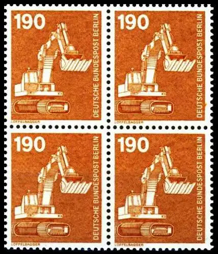 BERLIN DS INDUSTRIE U. TECHNIK Nr 670 postfrisch VIERER S9528DE