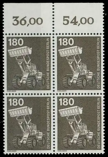BERLIN DS INDUSTRIE U. TECHNIK Nr 585 postfrisch VIERER 8F9562