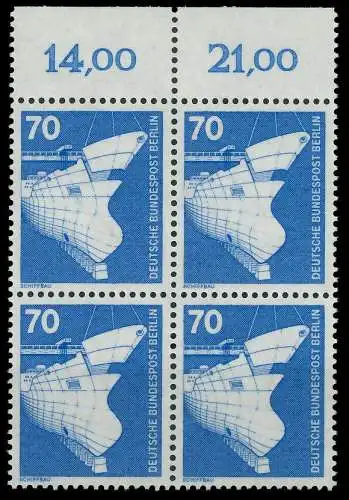 BERLIN DS INDUSTRIE U. TECHNIK Nr 500 postfrisch VIERER 8F9576