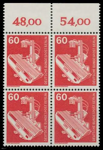 BERLIN DS INDUSTRIE U. TECHNIK Nr 582 postfrisch VIERER 8F957A