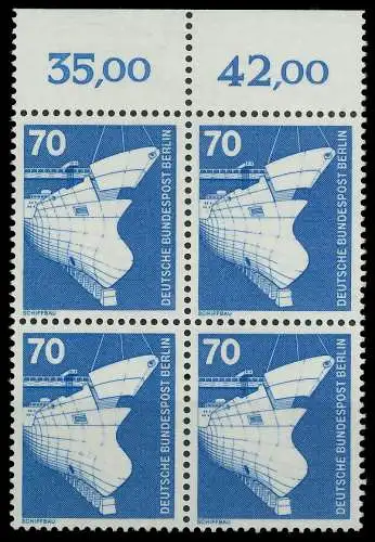 BERLIN DS INDUSTRIE U. TECHNIK Nr 500 postfrisch VIERER 8F9596