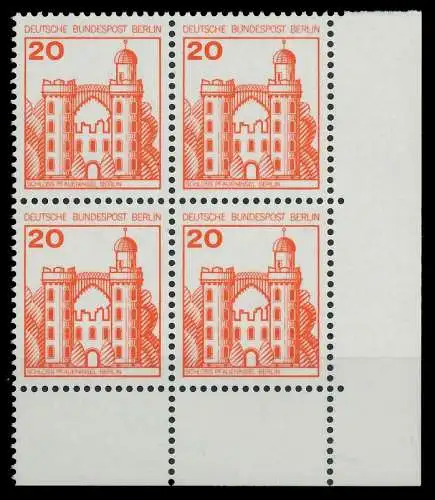 BERLIN DS BURGEN U. SCHLÖSSER Nr 533 postfrisch VIERERB 8F95F6