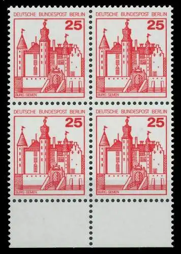 BERLIN DS BURGEN U. SCHLÖSSER Nr 587 postfrisch VIERERB 8F960A