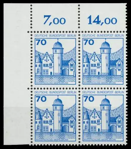 BERLIN DS BURGEN U. SCHLÖSSER Nr 538 postfrisch VIERERB 8F962A