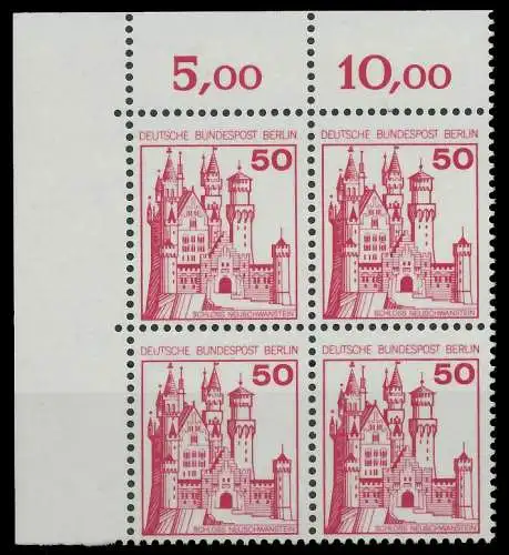BERLIN DS BURGEN U. SCHLÖSSER Nr 536A postfrisch VIERER 8F963E