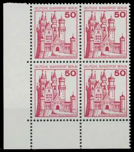 BERLIN DS BURGEN U. SCHLÖSSER Nr 536A postfrisch VIERER 8F9646