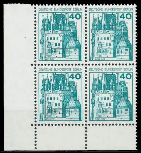 BERLIN DS BURGEN U. SCHLÖSSER Nr 535 postfrisch VIERERB 8F9656