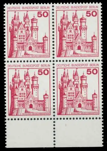BERLIN DS BURGEN U. SCHLÖSSER Nr 536A postfrisch VIERER 8F9662