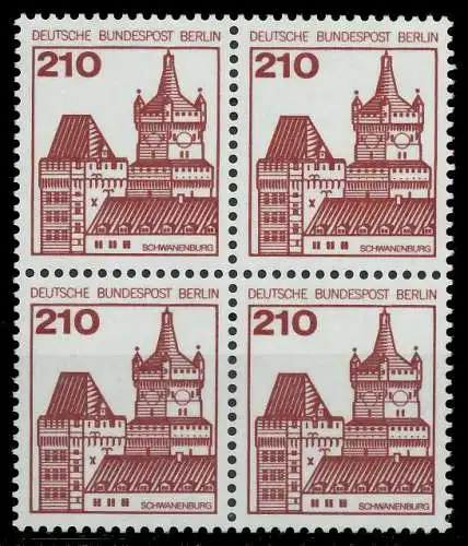 BERLIN DS BURGEN U. SCHLÖSSER Nr 589 postfrisch VIERERB 8F9672