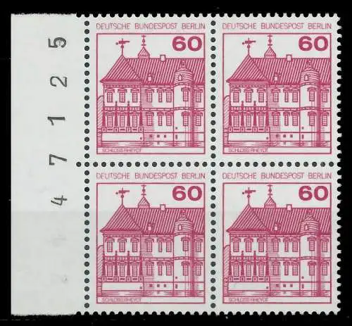 BERLIN DS BURGEN U. SCHLÖSSER Nr 611A postfrisch VIERER 8F9682