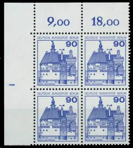 BERLIN DS BURGEN U. SCHLÖSSER Nr 588 postfrisch VIERERB 8F968E