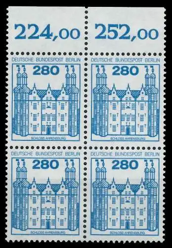 BERLIN DS BURGEN U. SCHLÖSSER Nr 676 postfrisch VIERERB 8F96AE