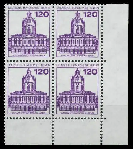 BERLIN DS BURGEN U. SCHLÖSSER Nr 675 postfrisch VIERERB 8F96BE
