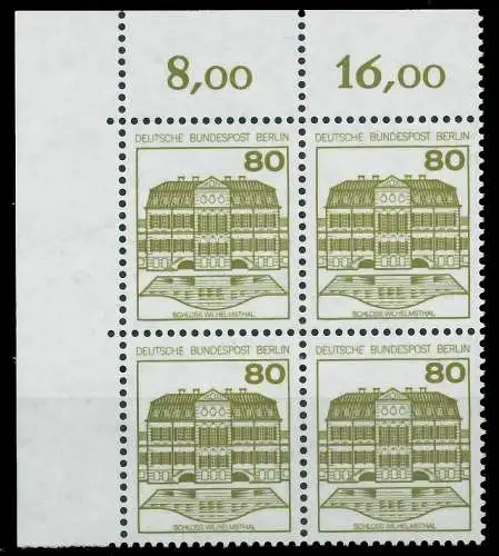 BERLIN DS BURGEN U. SCHLÖSSER Nr 674A postfrisch VIERER 8F96D2