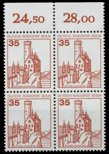 BERLIN DS BURGEN U. SCHLÖSSER Nr 673 postfrisch VIERERB 8F96F2
