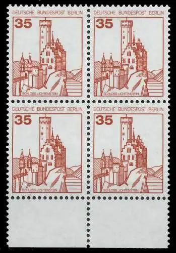 BERLIN DS BURGEN U. SCHLÖSSER Nr 673 postfrisch VIERERB 8F96FA
