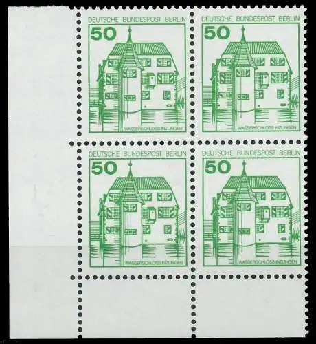 BERLIN DS BURGEN U. SCHLÖSSER Nr 615A postfrisch VIERER 8F970E