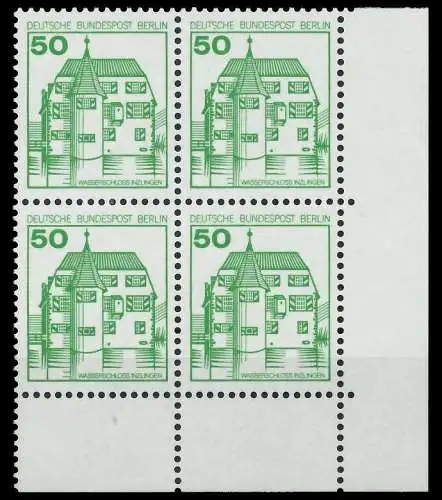 BERLIN DS BURGEN U. SCHLÖSSER Nr 615A postfrisch VIERER 8F971A